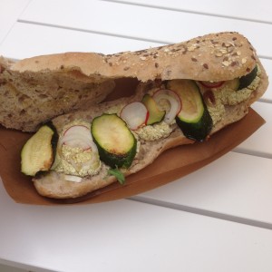 Sandwich from Slovenian pavilion