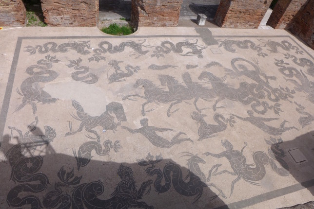 A large mosaic floor