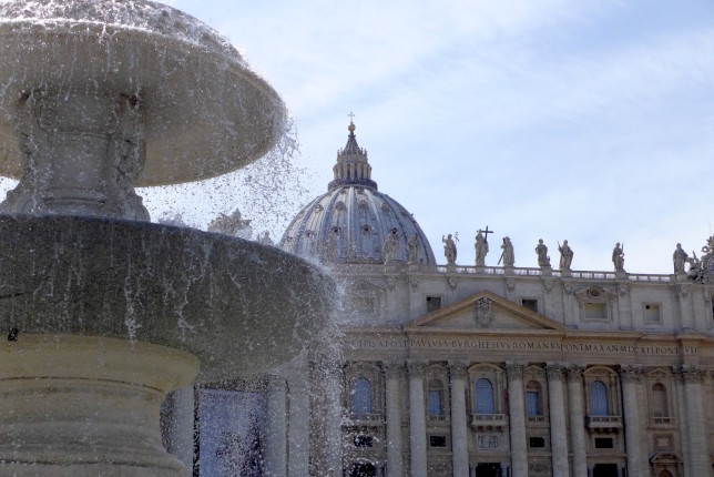 Fountain in front of St. Peter's Basilica