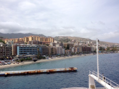 View of Messina from the ferry