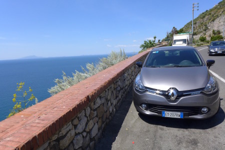 My rental car on the way to Sorrento