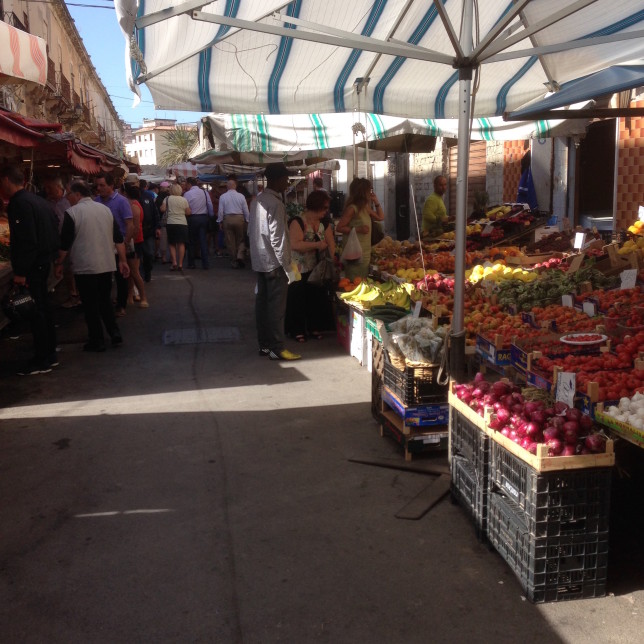 Part of the market in Ortigia