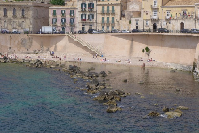 A beach area in Ortigia