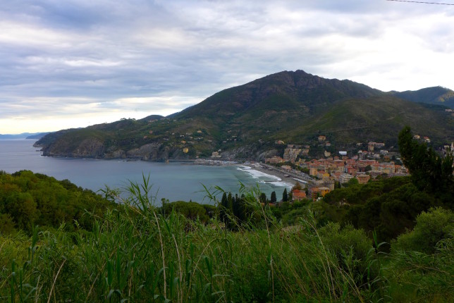 Looking back at Levanto from the trail