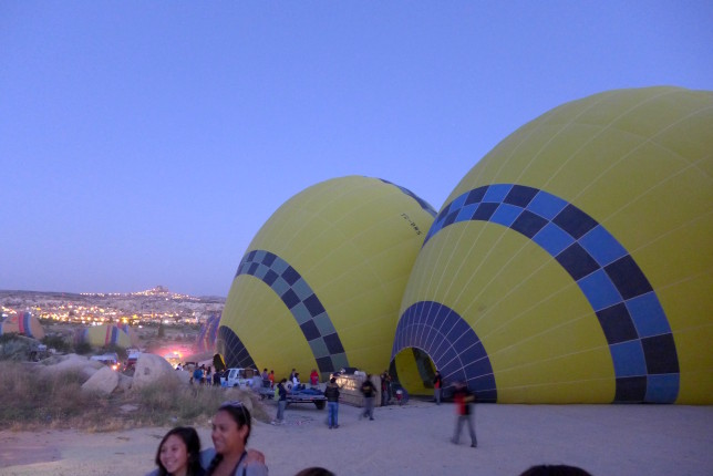 Balloons on the ground