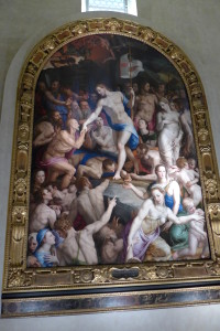 A Bronzino painting in the art gallery at Santa Croce