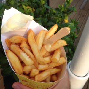 Fries at the Belgium Pavilion