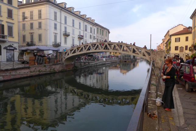 Walking thru the Navigli district