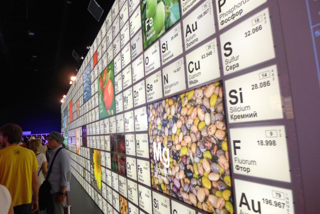 View of part of the Periodic Table wall