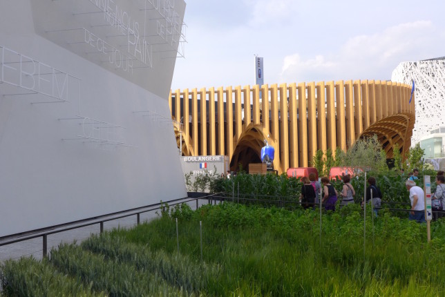 France Pavilion garden en route to main exhibit space