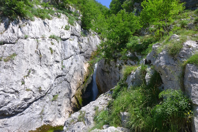 A nice, small waterfall along the trail